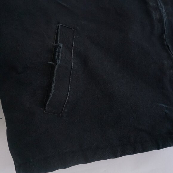 Vtg 90S Tough Duck Black Brown Corduroy Collar Heavyweight Cotton Detroit Jacket - Picture 8 of 16